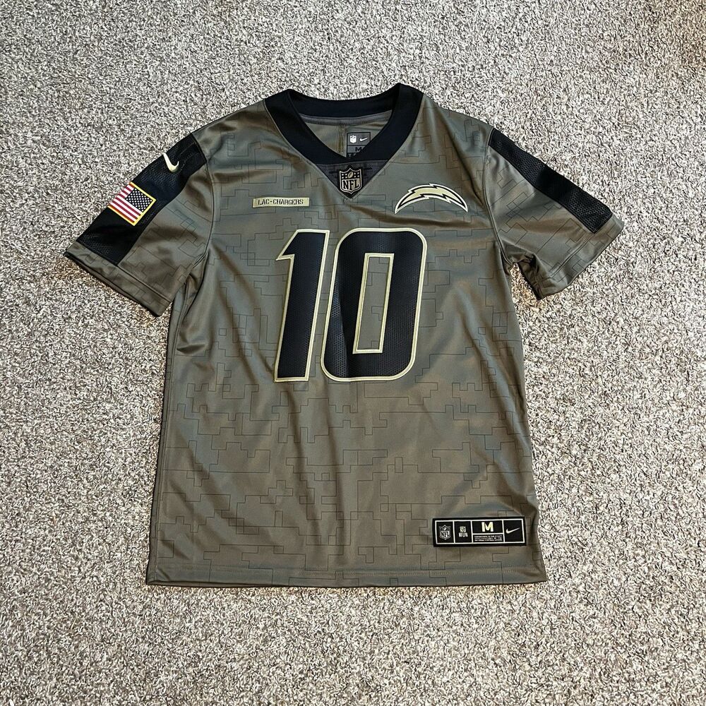 NFL Nike Salute To Service Los Angeles Chargers Justin Herbert Jersey #10 Mens M